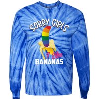 Cool Sorry I Like Bananas Funny Sarcastic Gay Gift Tie-Dye Long Sleeve Shirt