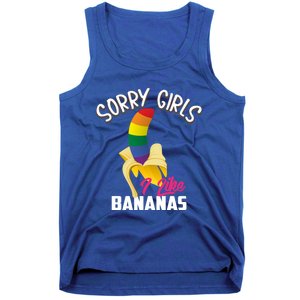 Cool Sorry I Like Bananas Funny Sarcastic Gay Gift Tank Top