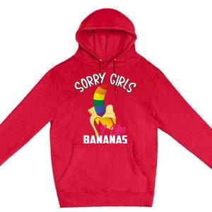 Cool Sorry I Like Bananas Funny Sarcastic Gay Gift Premium Pullover Hoodie