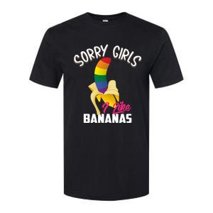 Cool Sorry I Like Bananas Funny Sarcastic Gay Gift Softstyle CVC T-Shirt