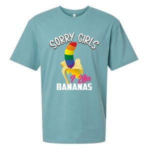 Cool Sorry I Like Bananas Funny Sarcastic Gay Gift Sueded Cloud Jersey T-Shirt