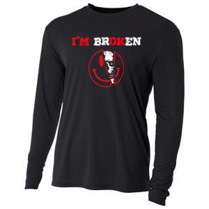 Confused Smile I'm Broken Invisible Illness I'm OK Broken Cooling Performance Long Sleeve Crew