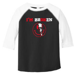 Confused Smile I'm Broken Invisible Illness I'm OK Broken Toddler Fine Jersey T-Shirt