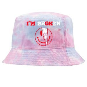 Confused Smile I'm Broken Invisible Illness I'm OK Broken Tie-Dyed Bucket Hat