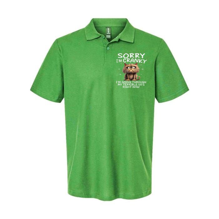 Cat Sorry IM Cranky IM Going Through My Terrible 60S Softstyle Adult Sport Polo