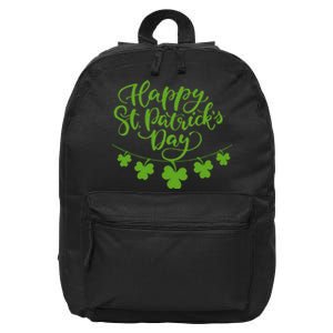 Cool Shamrock Irish Culture Happy St. Patricks Day Women 16 in Basic Backpack