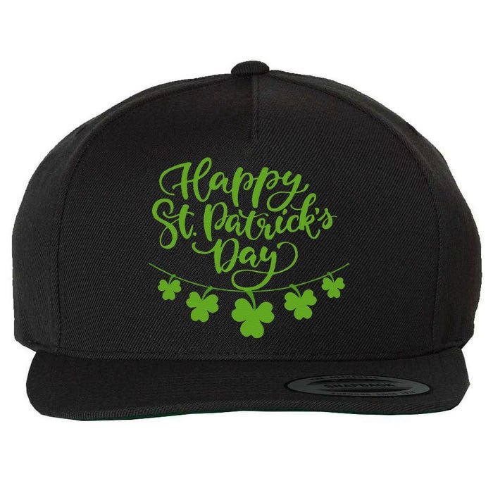 Cool Shamrock Irish Culture Happy St. Patricks Day Women Wool Snapback Cap