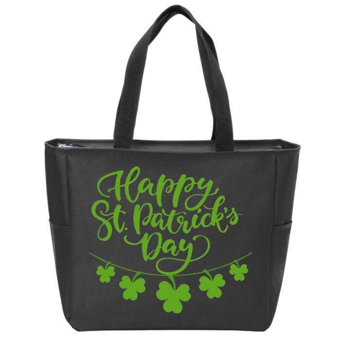 Cool Shamrock Irish Culture Happy St. Patricks Day Women Zip Tote Bag