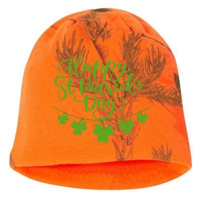 Cool Shamrock Irish Culture Happy St. Patricks Day Women Kati - Camo Knit Beanie