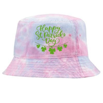 Cool Shamrock Irish Culture Happy St. Patricks Day Women Tie-Dyed Bucket Hat