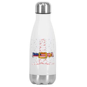 Christmas Santa I Saw That You Nasty Stainless Steel Insulated Water Bottle