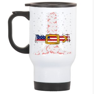 Christmas Santa I Saw That You Nasty Stainless Steel Travel Mug