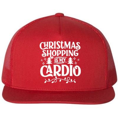 Christmas Shopping Is My Cardio Holiday Season Flat Bill Trucker Hat