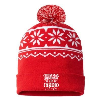 Christmas Shopping Is My Cardio Holiday Season USA-Made Snowflake Beanie