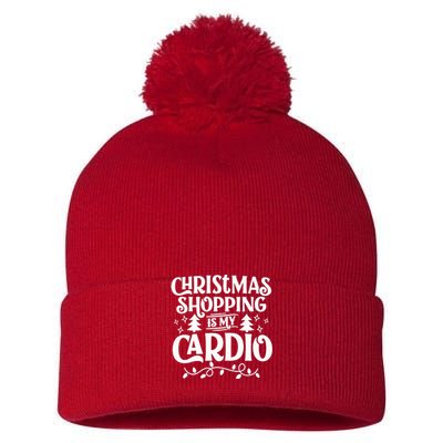 Christmas Shopping Is My Cardio Holiday Season Pom Pom 12in Knit Beanie