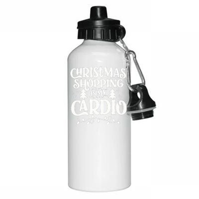 Christmas Shopping Is My Cardio Holiday Season Aluminum Water Bottle 