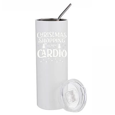 Christmas Shopping Is My Cardio Holiday Season Stainless Steel Tumbler