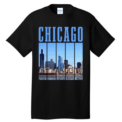 Chicago Skyline Illinois Vintage Pride Chicago Tall T-Shirt