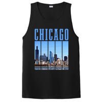 Chicago Skyline Illinois Vintage Pride Chicago PosiCharge Competitor Tank