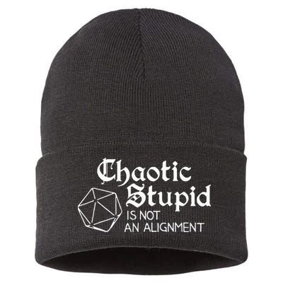 Chaotic Stupid Is Not An Alignment Sustainable Knit Beanie