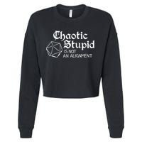 Chaotic Stupid Is Not An Alignment Cropped Pullover Crew