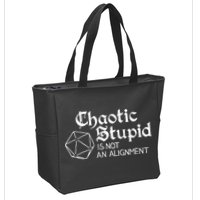 Chaotic Stupid Is Not An Alignment Zip Tote Bag