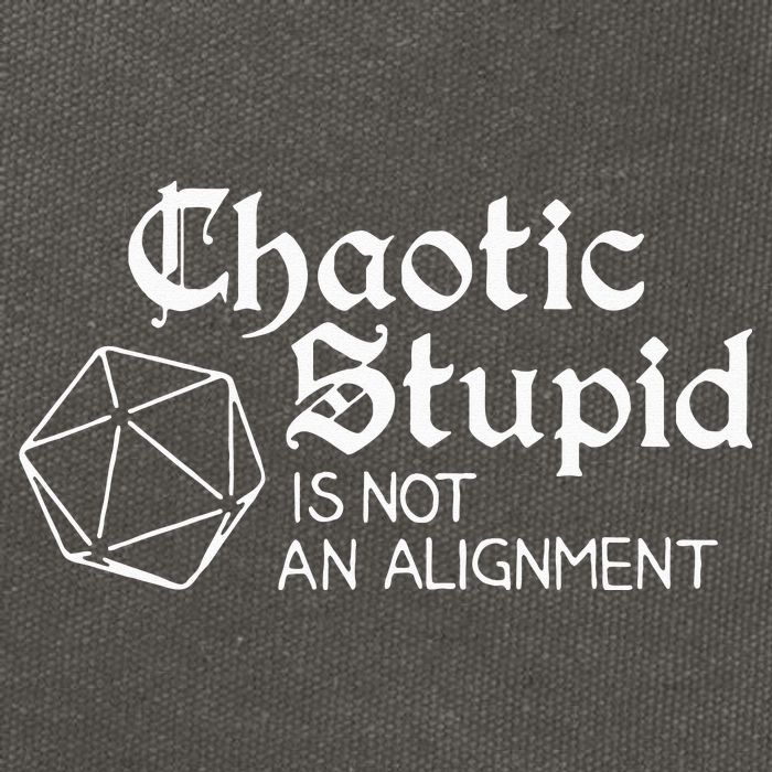 Chaotic Stupid Is Not An Alignment Cotton Canvas Backpack