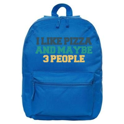 Colored Saying I Like Pizza And Maybe 3 People Gift 16 in Basic Backpack