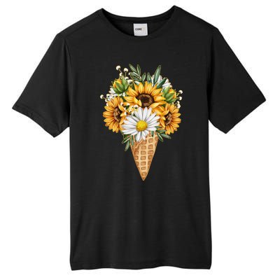 Cute Sunflowers In Ice Cream Cone Tall Fusion ChromaSoft Performance T-Shirt