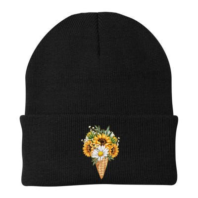Cute Sunflowers In Ice Cream Cone Beanie