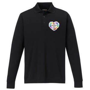 Cancer Sucks In Every Color Cancer Awareness Ribbons Heart Cute Gift Performance Long Sleeve Polo