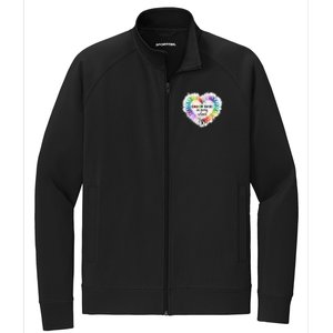 Cancer Sucks In Every Color Cancer Awareness Ribbons Heart Cute Gift Stretch Full-Zip Cadet Jacket