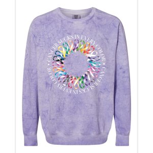 Cancer Sucks In Every Color Fight Cancer Ribbons Gift Colorblast Crewneck Sweatshirt