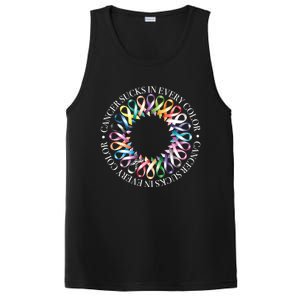 Cancer Sucks In Every Color Fight Cancer Ribbons Gift PosiCharge Competitor Tank