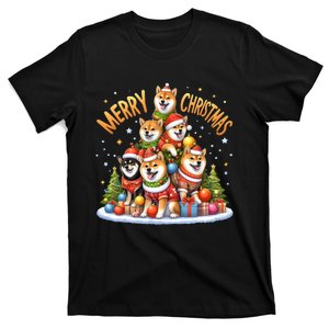 Cute Shiba Inu Dogs Xmas Gift Merry Christmas Christmas Tree Long Sleeve T-Shirt