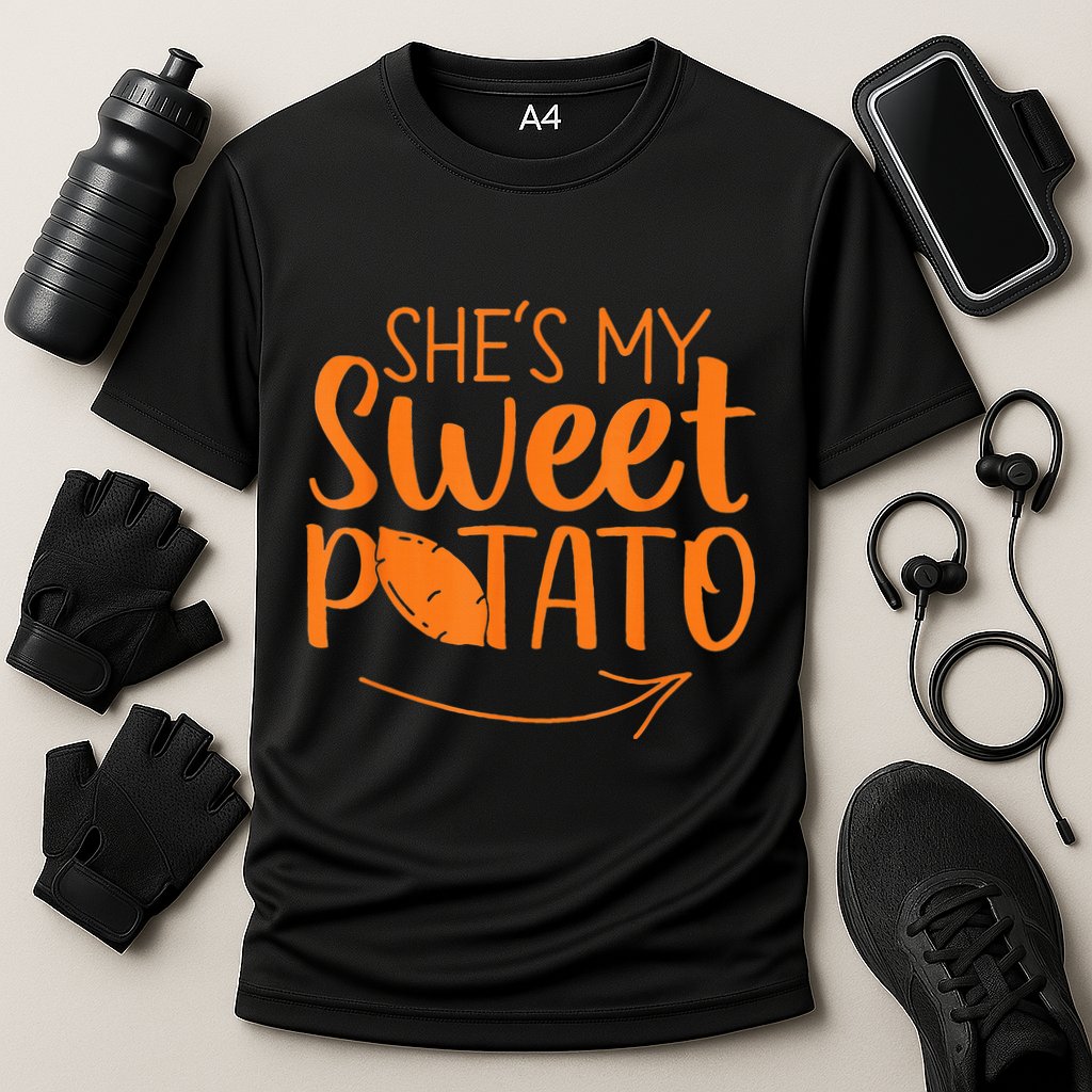 Couples She Is My Sweet Potato I Yam Cooling Performance Crew T-Shirt