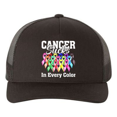 Cancer Sucks In Every Color Fighter Fight Support The Cancer Yupoong Adult 5-Panel Trucker Hat