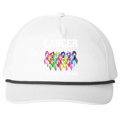 Cancer Sucks In Every Color Fighter Fight Support The Cancer Snapback Five-Panel Rope Hat