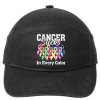 Cancer Sucks In Every Color Fighter Fight Support The Cancer 7-Panel Snapback Hat