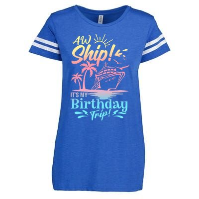 Cruise Ship ItS My Birthday Trip Enza Ladies Jersey Football T-Shirt