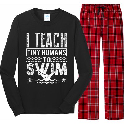 Coach Swimming Instructor I Teach Tiny Humans To Swim Long Sleeve Pajama Set