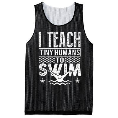 Coach Swimming Instructor I Teach Tiny Humans To Swim Mesh Reversible Basketball Jersey Tank