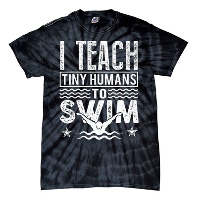 Coach Swimming Instructor I Teach Tiny Humans To Swim Tie-Dye T-Shirt