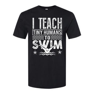 Coach Swimming Instructor I Teach Tiny Humans To Swim Softstyle CVC T-Shirt