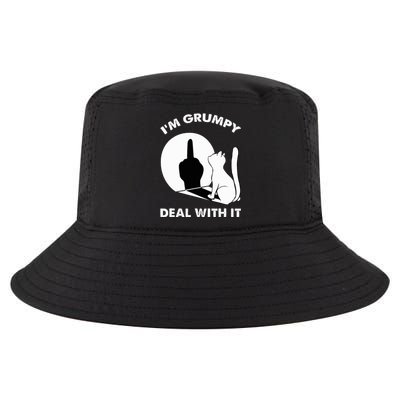 Cat Shadow I'm Grumpy Deal With It  Cool Comfort Performance Bucket Hat