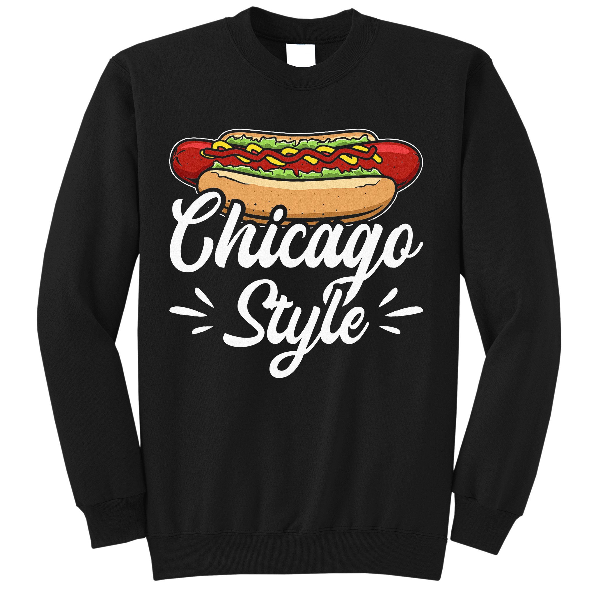 Chicago Style Illinois Hot Dog Sweatshirt