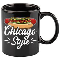 Chicago Style Illinois Hot Dog 11oz C Handle Ceramic Mug