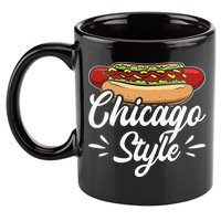 Chicago Style Illinois Hot Dog 11oz C Handle Ceramic Mug