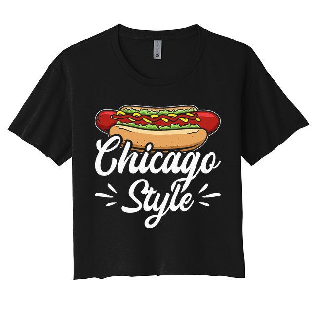 Chicago Style Illinois Hot Dog Crop Top