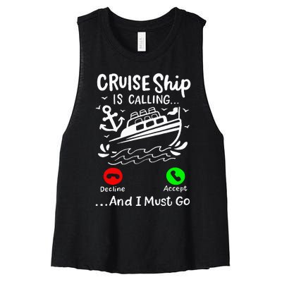 Cruise Ship Is Calling Women's Racerback Cropped Tank